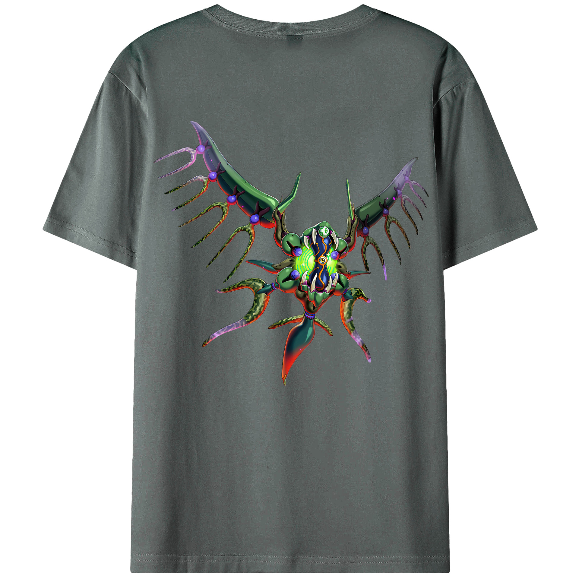 （画像用） 遊☆戯☆王 Yu-Gi-Oh! 綿100％ メンズ半袖Tシャツ（バックプリント） 通気性